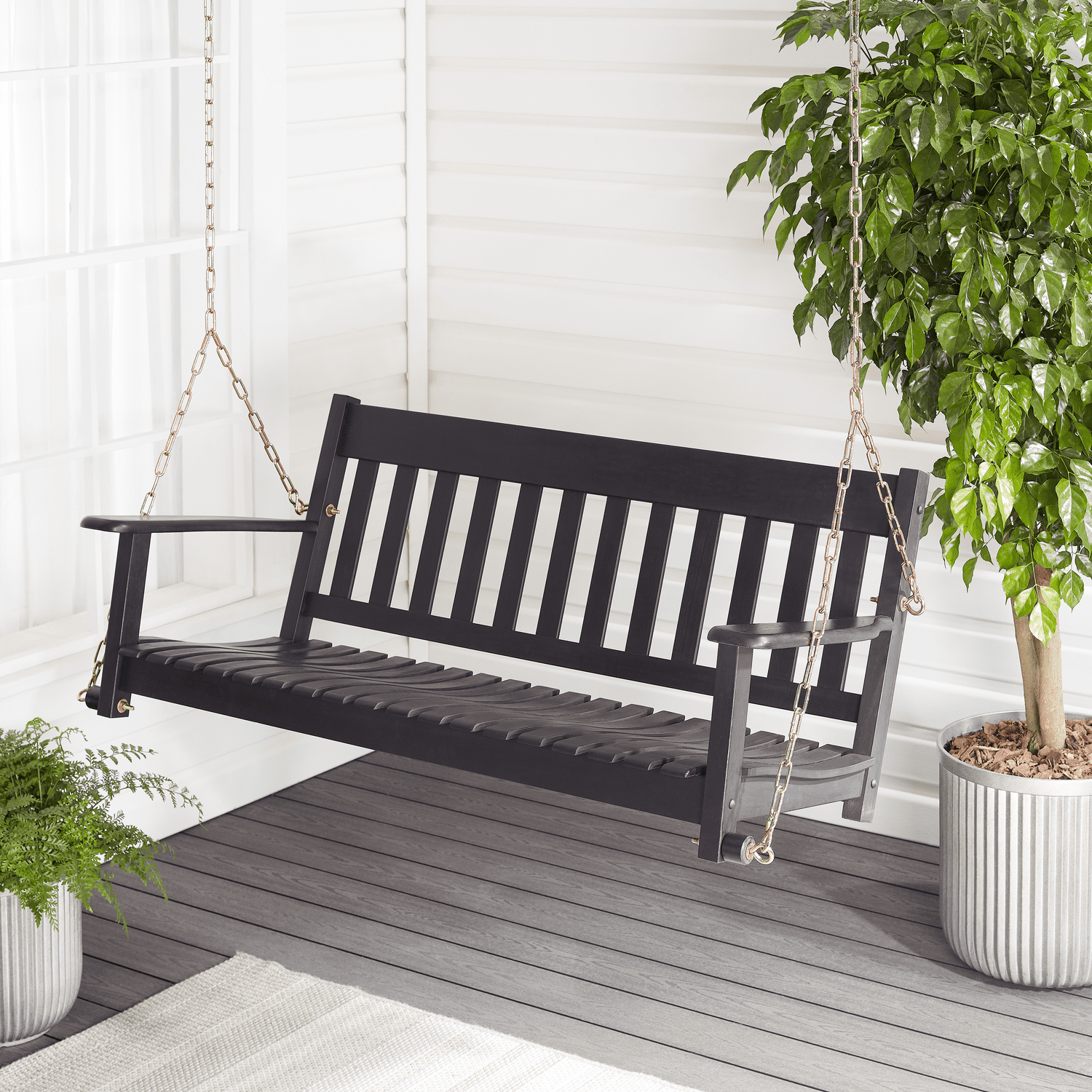 Better homes & gardens 2024 brookhaven outdoor wicker porch swing