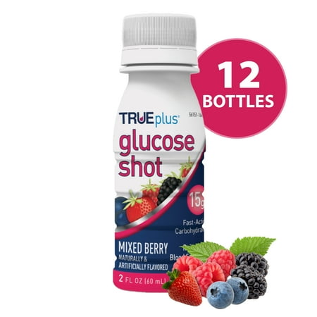 TRUEplus® Glucose Shots 12 Bottles - Mixed Berry