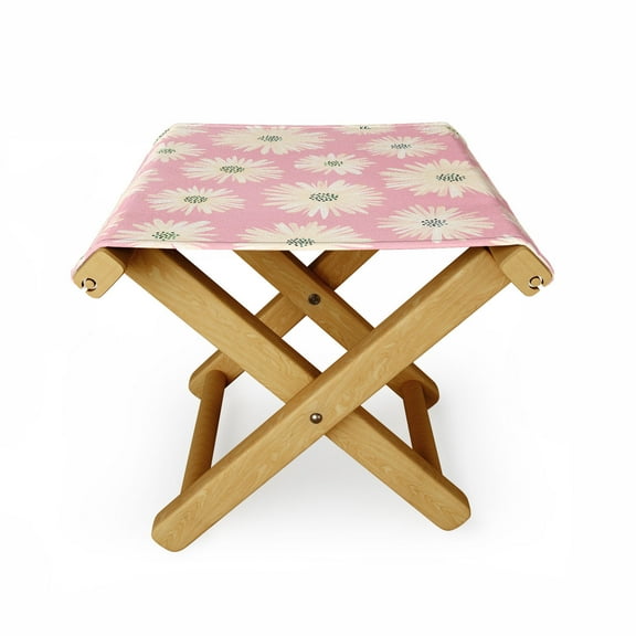 Society6 Modern Tropical Playful Pink Folding Stool