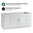 thumbnail image 6 of Design House 60" Solid Wood Concord Bathroom Vanity, Ready to Assemble, White, 6 of 19