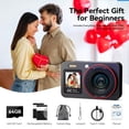 thumbnail image 3 of 4K Digital Camera with Dual Screens, 18X Zoom, Fill Light, Autofocus, Vlogging Camera Kit Includes 64GB SD Card & 2 Batteries, 3 of 12