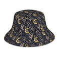 thumbnail image 1 of Lukts Snake Sleep Print Double-Side-Wear Reversible Reflective Bucket Hat Travel Beach Hat, 1 of 6
