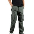 thumbnail image 5 of hoksml Men's Big and Tall Cotton Durable Work Pants Relaxed Fit Cargo Pants with Multiple Pockets XS-6XL, 5 of 6