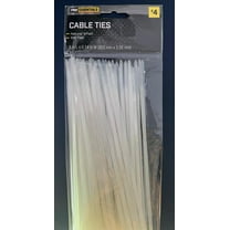 Pro Essentials Cable Ties Natural White 100 Ties 8"L x 0.14" W