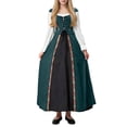 thumbnail image 6 of LEKWK Renaissance Dress for Women Lace-Up Long Sleeve Maxi Dress Vintage Medieval Dress Flowy Gorgeous Outfit for Halloween Cosplay Theme Party, 6 of 7