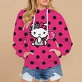 thumbnail image 3 of Sudaderas con capucha de Hello Kitty para mujer, ropa de calle con gráfico de Hello Kitty Kawaii, Tops divertidos, sudaderas de Anime para mujer, 3 of 4