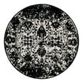 thumbnail image 3 of Unique Loom Portland Collection Area Rug - Central (3' 1" Round Black and White/Black), 3 of 10