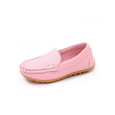 

Ferndule Girls Fashion Slip On Loafers Wedding Lightweight Comfort Low Top Dress Shoes Pink 7C
