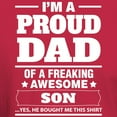 thumbnail image 3 of CafePress - I'm A Proud Dad Of A Freaking Awesome Son T Shirt - Men's Classic Graphic Cotton T-Shirt, 3 of 4