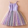 thumbnail image 3 of yillto Little Girls Dress Cute Rainbow Summer Party Princess Sundress Sleeveless Cami Dresses, 3 of 7