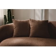 thumbnail image 5 of kevinplus 102'' 5-Seater Boucle Sofa Modern Sectional Half Moon Leisure Couch Curved Sofa Teddy Fleece Brown, 5 of 9