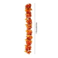 thumbnail image 3 of Fall Decor - Fall Garland Simulated Maple Leaf Vines Leaves Halloween Thanksgiving Festival Decoration Room Living Room Scene Layout Simulated Vines for Halloween Party Supplies, 3 of 6