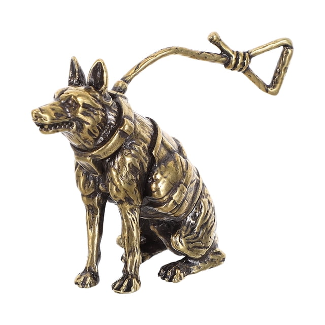 BESTYASH Decorativa De Perro En Latón Dorado Para Y Adorno Retro
