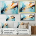thumbnail image 4 of Designart "Fusion of Azure Blue and Yellow II" Abstract Framed Wall Art - Modern Blue Abstract Painting Hallway Framed Wall Art Decor, 4 of 6