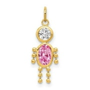 Finest Gold 10K Yellow Gold October Boy Birthstone Charm