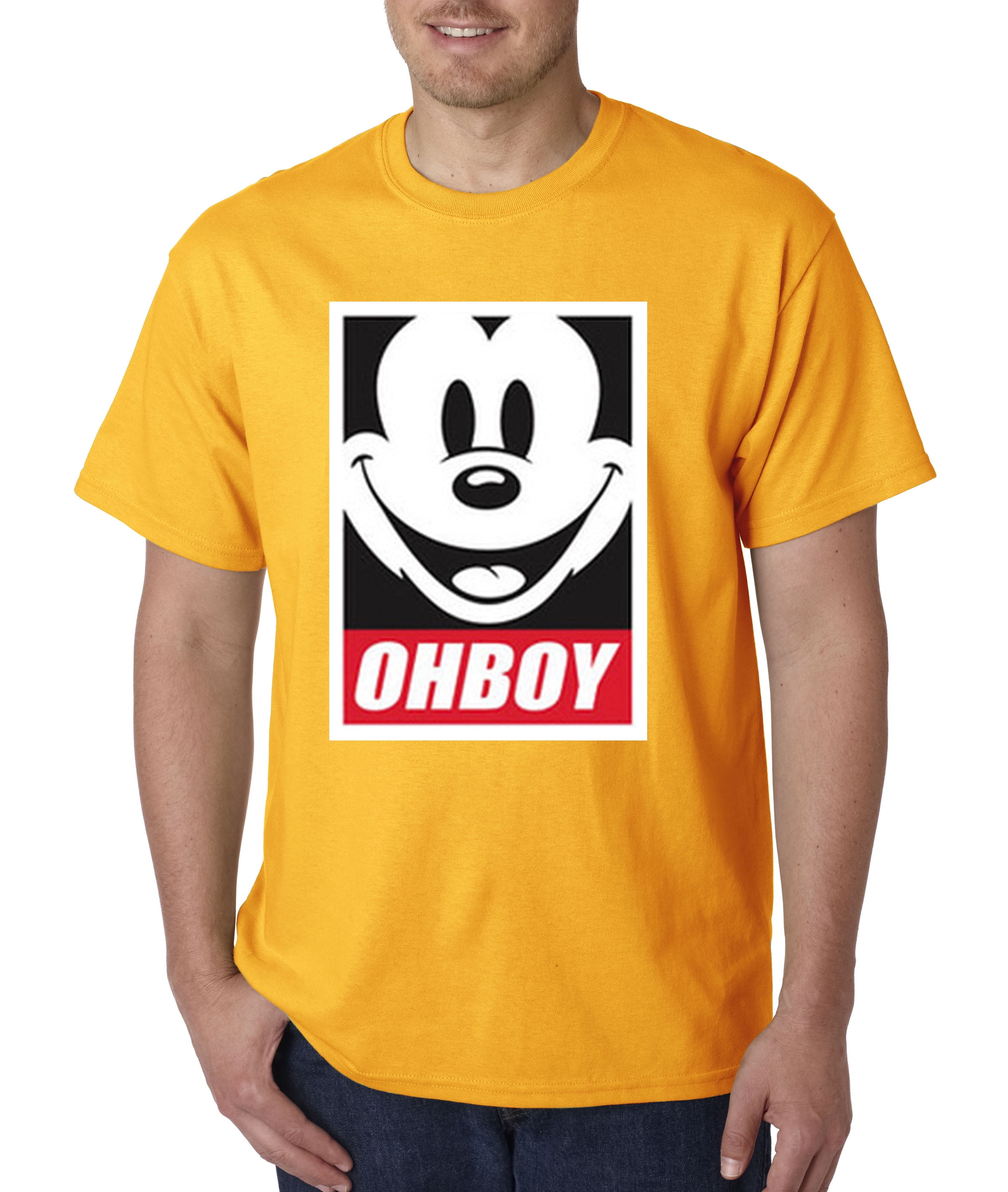 New Way 416 Unisex TShirt Oh Boy Mickey Mouse Face Anonymous Dope