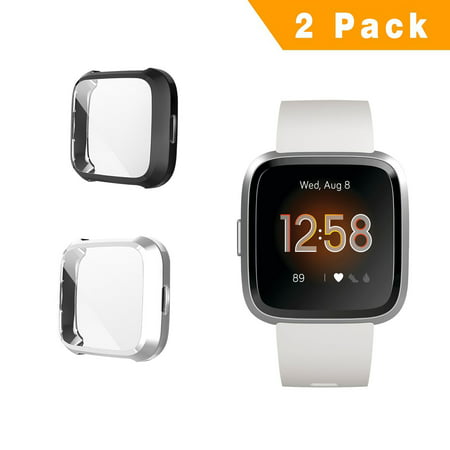 EEEKit Screen Protector for Fitbit Versa Lite, 2-Pack Soft TPU Case All-Around Protective Screen Case Bumper Cover Compatible with Fitbit Versa Lite