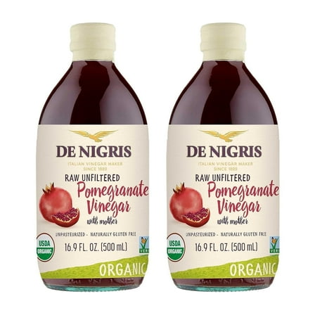 De Nigris pomegranate vinegar raw, 16.9 fl oz (500ml) Pack of 2