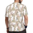 thumbnail image 2 of Wukai Retro Bunny Flower Print Men's Short-Sleeved Mesh T-Shirt,Quick-Dry Short Sleeve Workout T-Shirt-Medium, 2 of 8