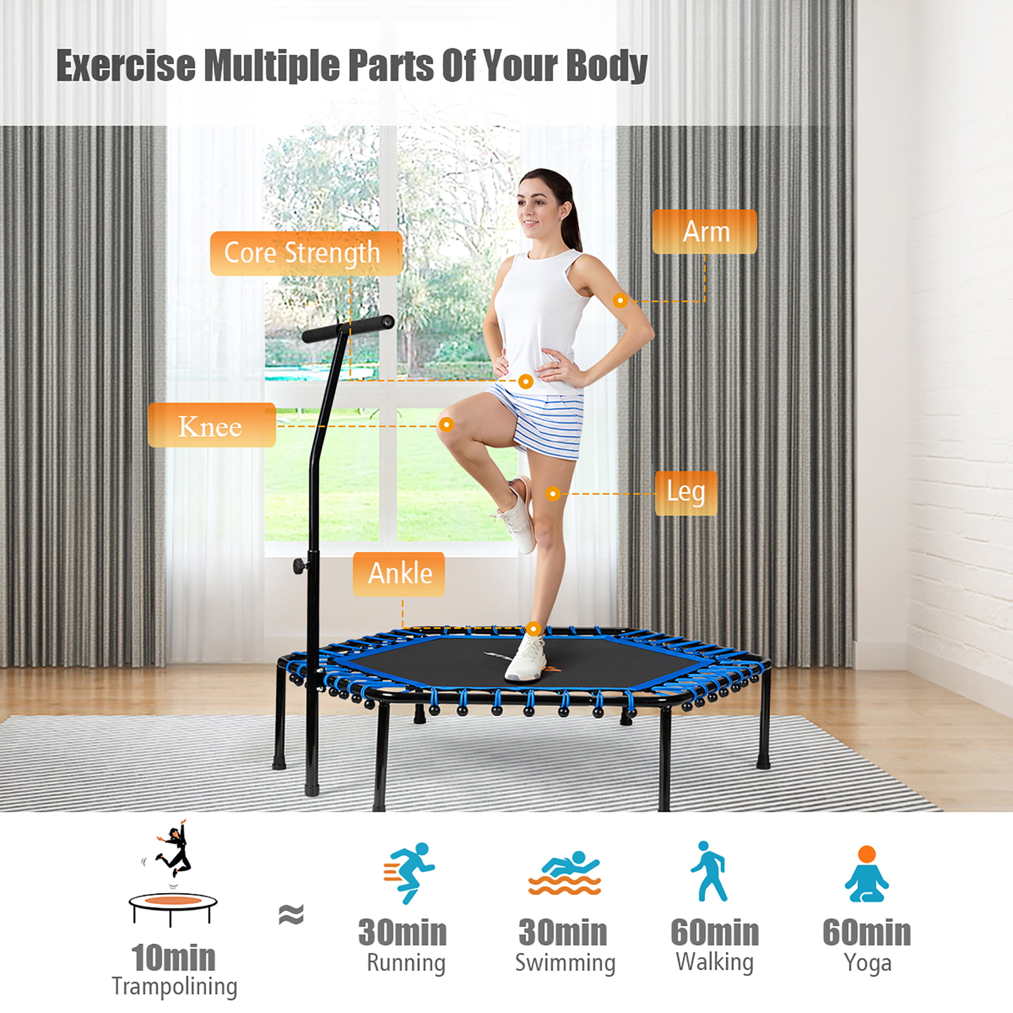 PhysioRoom Mini Trampoline - Physiotherapy & Rehab