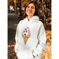 thumbnail image 2 of Alien Ice Cream Hoodie Women -SPIdeals Designs, Female x-Large, 2 of 4