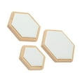 thumbnail image 1 of Qarigey Bandeja de exhibición hexagonal con superficie de terciopelo, textura y protección a prueba de arañazos, 3 pack/lote Ropa, zapatos y accesorios Miscelánea Blanco, 1 of 6