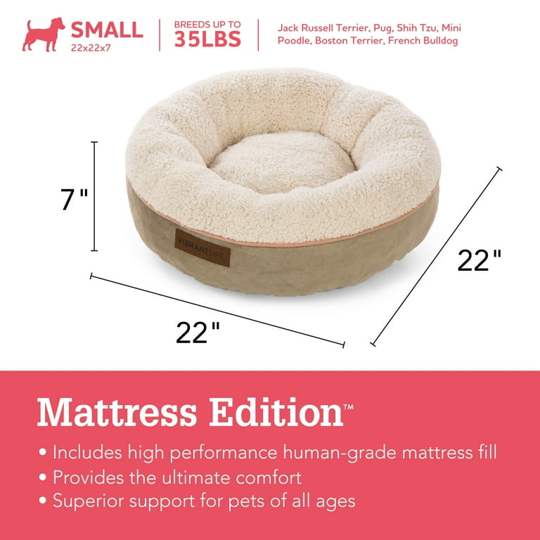 Vibrant Life Sweet Sleeper Dog Bed Mattress Edition Small 22