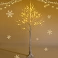 thumbnail image 1 of Gymax 5 FT Pre-lit White Birch Tree Artificial Twig Birch Tree Christmas Decor, 1 of 10