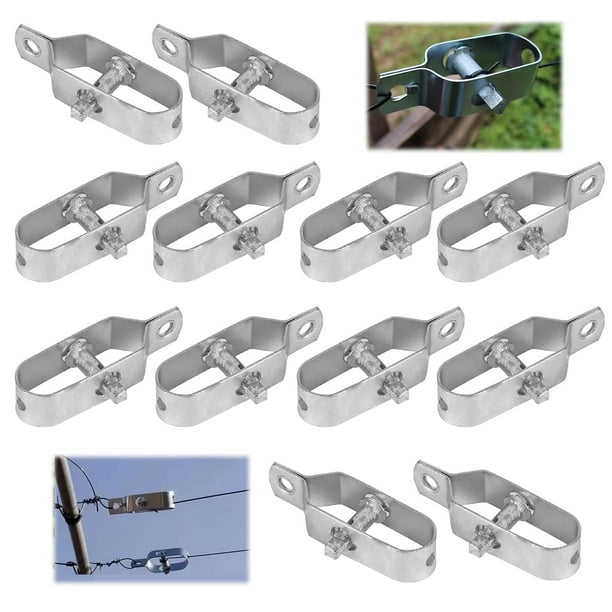 Tensor de cerca de 12 piezas, tensores de alambre de púas de 90mm, tensor de malla de alambre de acero galvanizado para cerca de alambre, alambre de tensión, hogar, entre otros usos