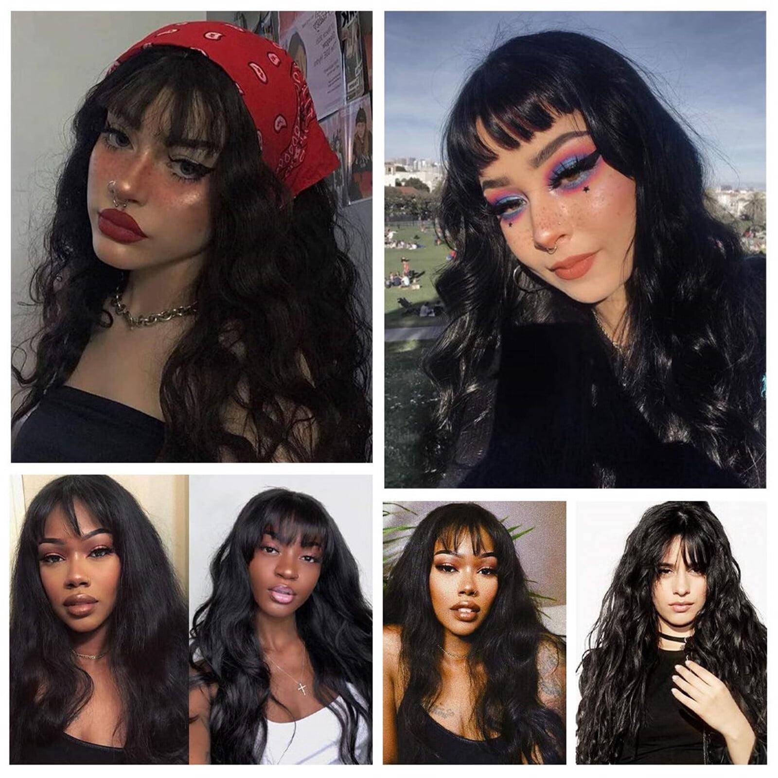 DOPI Human Hair Lace Front Wigs for Black Women Brazilian Deep Wave Lace Front Wigs Human Hair Pre Plucked + Multicolor