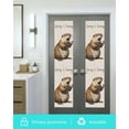 thumbnail image 5 of Window Privacy Film Happy Groundhog Day Stained Glass Window Film Decorative Sun Block Window Cover Spring Seasonal Holiday Brown Animal Window Clings Static Adhesive Sticker for Bathroom 17.7"x78.7", 5 of 7