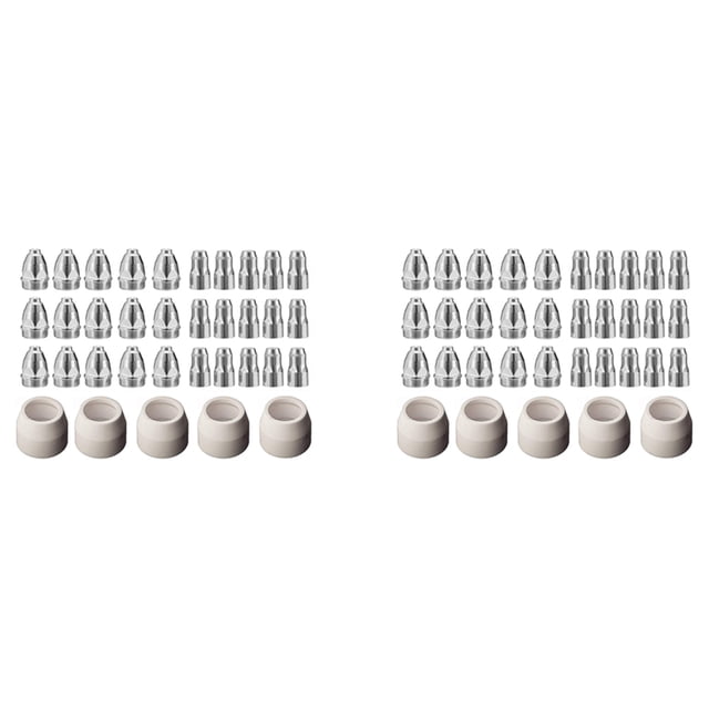 P80 Plasma Electrode Tip Nozzle 1.5 100Amp Plasma Cutting Torch Consumables Accessory 70Pcs
