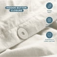 thumbnail image 5 of Bare Home Flannel Duvet Cover Set - 100% Flannel Cotton - Double Brushed - Queen, Cream, 5 of 10