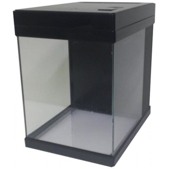 3 gal Cubey Aquarium à Télécommande LED, Noir