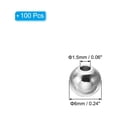 thumbnail image 2 of Uxcell Smooth Round Spacer Beads, 6mm OD  1.5mm ID Loose Balls Spacers, Silver 100Pcs, 2 of 6