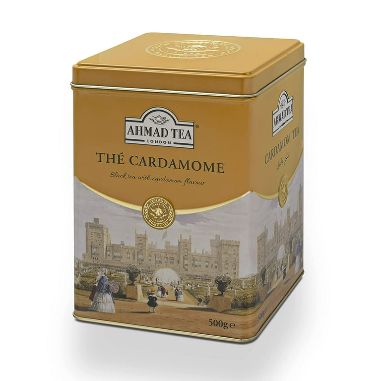 Ahmad Tea Black Tea, Cardamom Teabags (No Envelopes), 100 ct - Caffeinated  and Sugar-Free Cardamom 100 Count (Pack of 1)