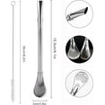 thumbnail image 4 of Bybiment Bombilla Mate Yerba Straws, 6-Pack Bombilla Yerba Mate Straw with Filter, 2-in-1 Metal Straws Made of 304 Steel, 6.2 Inch Short Spoon, 4 of 7