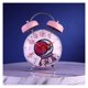 thumbnail image 1 of Lindo reloj despertador for personas que duermen mucho con luz de fondo, relojes despertadores de metal de 4 pulgadas con doble campana que funcionan con pilas, 1 of 7