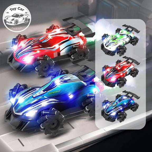 Wireless Remote Control Drift Racing Car, RC Off-Road Sports Toy with Music & Colorful LED Lights, Electric Charging Race Automobile, Kids Boys Birthday Gifts, Indoor Outdoor Driving Play Toy