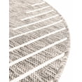 thumbnail image 6 of Unique Loom Outdoor Modern Collection Area Rug - Tambor (6' Round Gray/Ivory), 6 of 6
