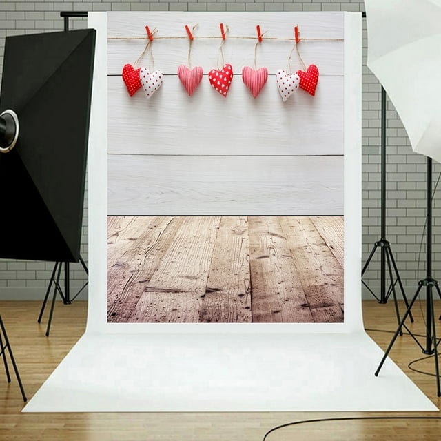 PEONAVET Photography Background Valentine's Day Heart Photography Vinyl Photo Background Prop Gift