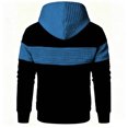 thumbnail image 3 of qafoshin Mens Color Block Hoodies Fashion Long Sleeve Hooded Sweatshirts Fall Winter Casual Loose Pullover Tops with Pocket, 3 of 4