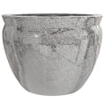 thumbnail image 6 of Red Lantern 14" Silver Crackle Porcelain Fishbowl Planter, 6 of 6