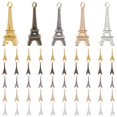 thumbnail image 1 of 60 colgantes retro para llavero, estilo Torre Eiffel, de aleación, para manualidades, ideales para collares y llaveros (color aleatorio)., 1 of 7