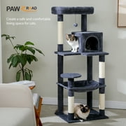 Pawz Road Cat Tree for Large Cats 56Tall Cat Tower Condo with Scratching Post for Indoor Cats,Dark Gray
