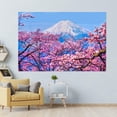 thumbnail image 5 of ZHAOCHENG Tapiz Monte Fuji para colgar en la pared, 150 x 130 cm Colgante de pared del Monte Fuji, Japón, decoración del hogar en flor de cerezo, para salón, 5 of 5