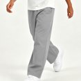 thumbnail image 6 of Lmnyox Boy's Pants Casual Plain Elastic Waist Straight Leg School Uniform Teen Loose Trousers with Pockets, 6 of 9