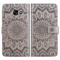 thumbnail image 5 of Asuwish Compatible with Samsung Galaxy A5 2017 Wallet Phone Case and Tempered Glass Screen Protector Flip Credit Card Holder Stand Mandala Flower Cell Cover for 5A SM-A520W Women Men Gray, 5 of 9