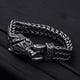 thumbnail image 5 of Pulsera de Acero Inoxidable Ganfancp Europea y El Lobo Hombres Del Punk de La Vendimia Gruesa Cadena de Moda de Acero de Titanio, 5 of 6