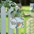 thumbnail image 2 of Welcome Door Sign Decoration Birds and Floral 13.8" Rectangular Front Entrance Hanging Sign Outdoor Farmhouse Porch, 2 of 6